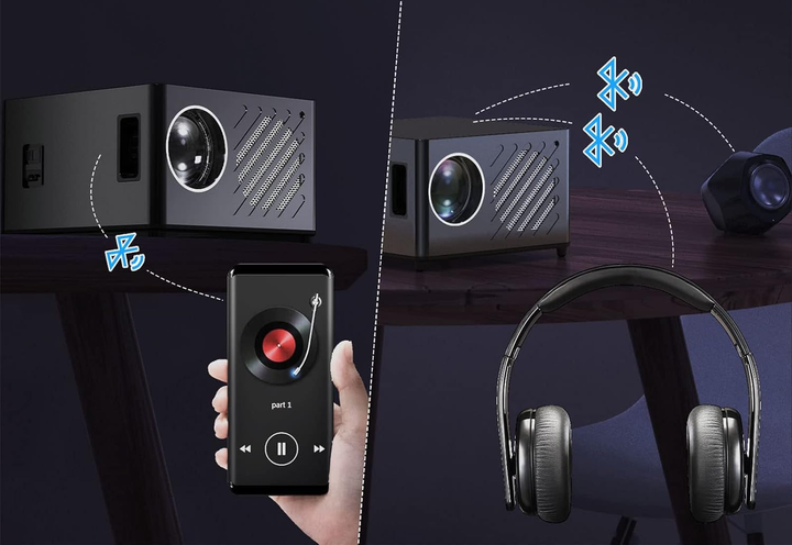 Мультимедийный проектор ‎‎Eroshoo Full HD 8500 Лм WiFi Bluetooth с динамиками g4 - изображение 2