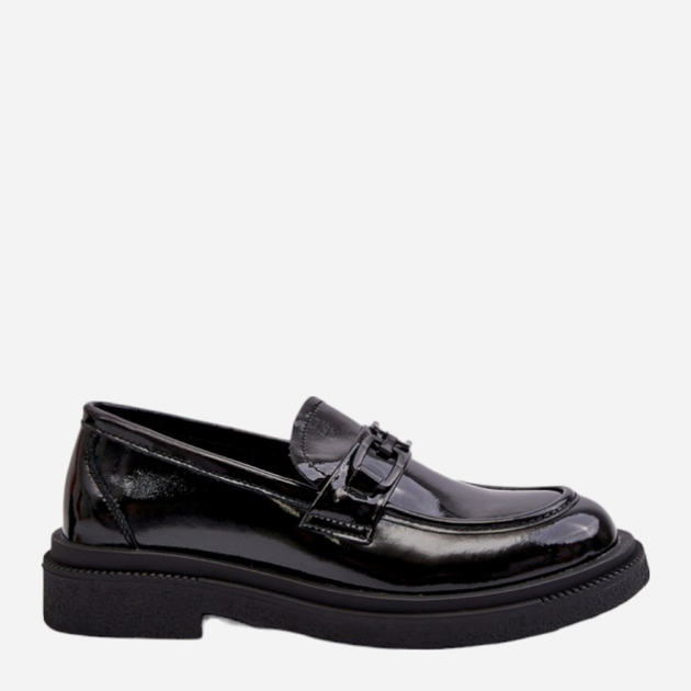 Loafersy damskie lakierowane Keelana 39 Czarne (5905677167610) - obraz 1