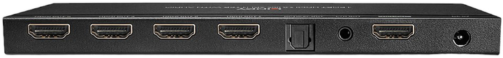 Сплітер з аудіо та зменшенням масштабу Lindy 4 Port HDMI 18G (4002888382311) - зображення 3