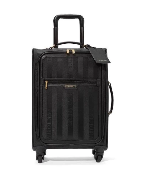 Чемодан VICTORIA'S SECRET BLACK STRIPE CARRY ON ROLLING LUGGAGE Чемодан VICTORIA'S SECRET BLACK STRIPE CARRY ON ROLLING LUGGAGE