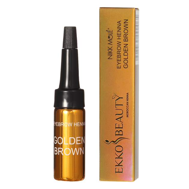 Хна для бровей Ekkobeauty Golden Brown, 7 мл - Фото 1 Хна для бровей Ekkobeauty Golden Brown, 7 мл - изображение 1