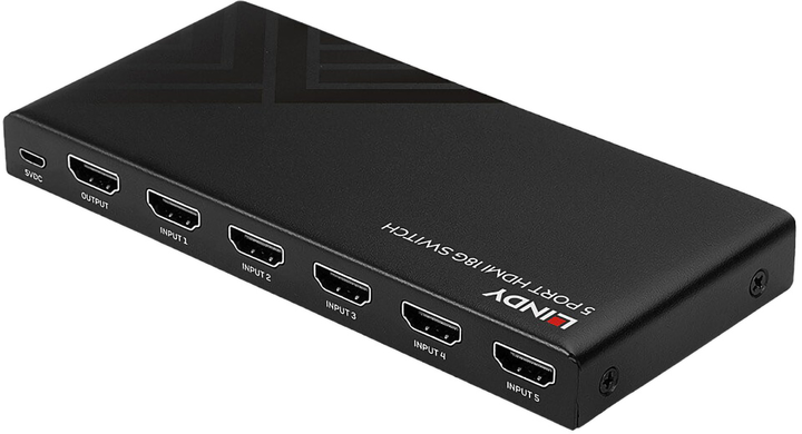 Switch Lindy 5 Port HDMI 18G (4002888382335) - obraz 2