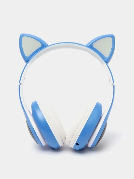 Бездротові навушники з котячими вушками CAT EAR Bluetooth 5.0 + EDR дитячі навушники, ігрові з блютуз гарнітурою та LED підсвічуванням, сині - Фото 2 Бездротові навушники з котячими вушками CAT EAR Bluetooth 5.0 + EDR дитячі навушники, ігрові з блютуз гарнітурою та LED підсвічуванням, сині - зображення 2