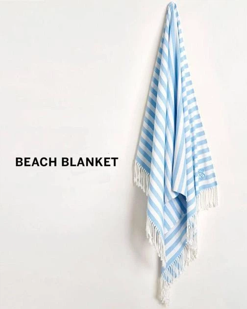 Полотенце для пляжа Beach Blanket Blue Stripe - Фото 3 Полотенце для пляжа Beach Blanket Blue Stripe - изображение 3