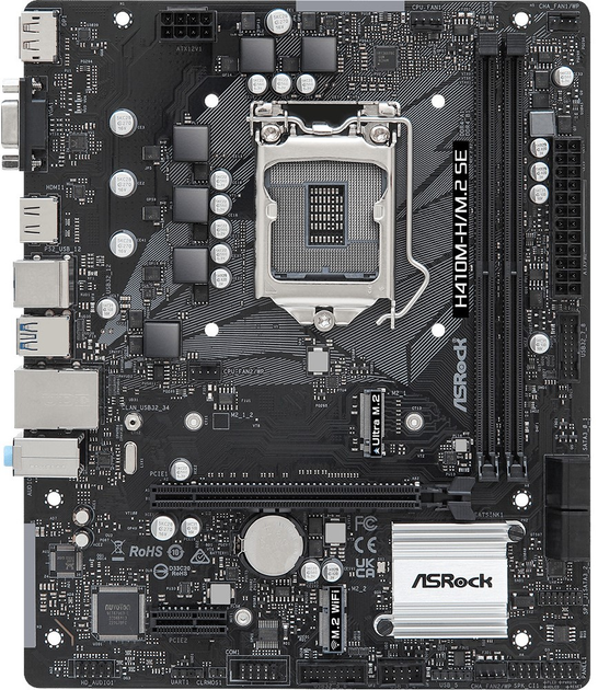 Материнська плата ASRock H410M-H/M.2 SE (s1200, Intel H370, PCI-Ex16) - зображення 1