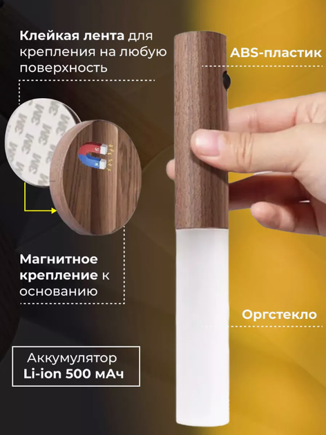 Лампа, светильник LED с датчиком движения и встроенным аккумулятором Induction lamp AND850 - изображение 4