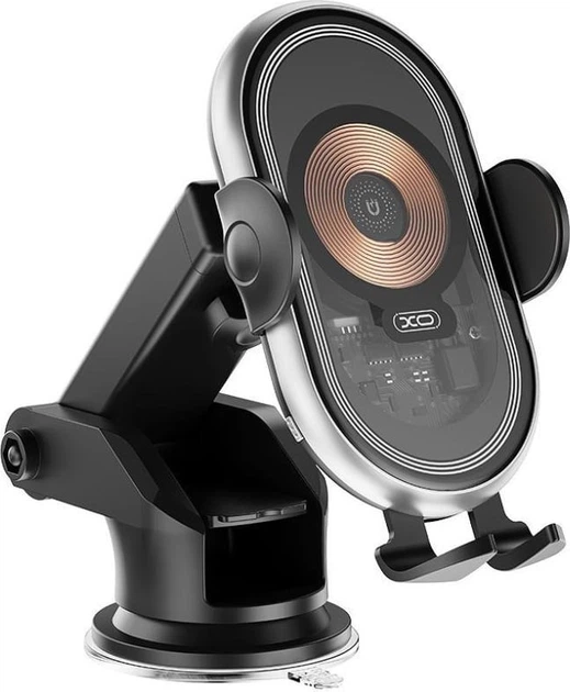 Автодержатель XO WX038 с Беспроводным Зарядным Устройством 15W Black (36477) - Фото 2 Автодержатель XO WX038 с Беспроводным Зарядным Устройством 15W Black (36477) - изображение 2