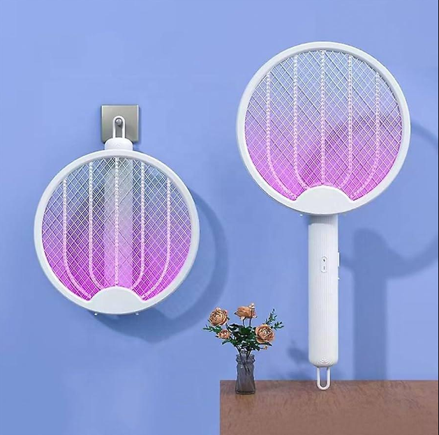 Мухобійка акумуляторна електрична складна знищувач комах комах UKC Electric Mosquito Swatter білий D68 - Фото 3 Мухобійка акумуляторна електрична складна знищувач комах комах UKC Electric Mosquito Swatter білий D68 - зображення 3