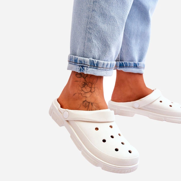 Chodaki damskie Rabios 40-41 Białe (5905677102093) - obraz 5