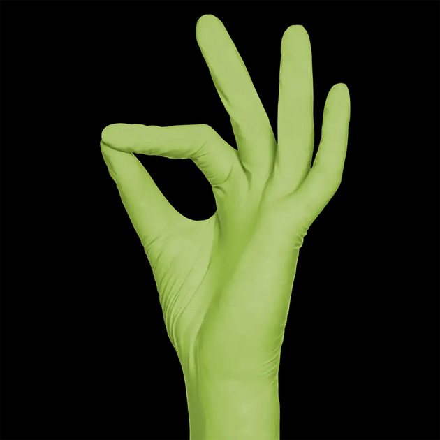 Рукавички нітрилові MediOk без тальку Chrysolite зелені S 100 шт (0306890) - зображення 2