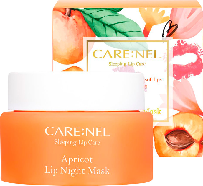 Акція на Нічна маска для губ Carenel Apricot Lip Night Mask з абрикосом 23 г від Rozetka