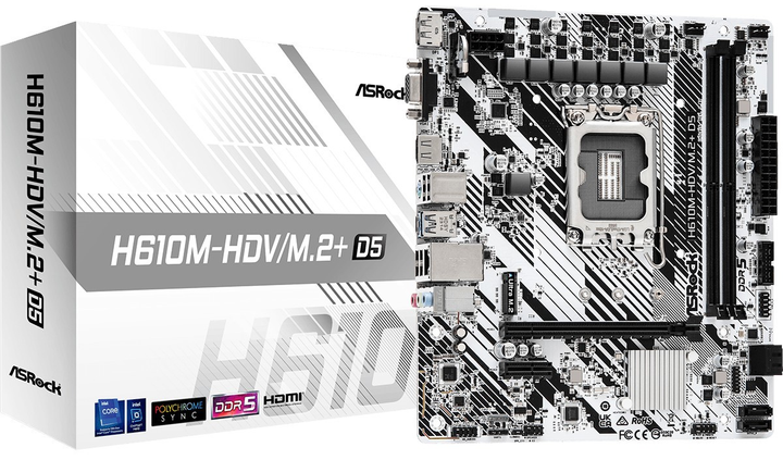 Материнська плата ASRock H610M-HDV/M.2+ D5 (s1700, Intel H610, PCI-Ex16) - зображення 5