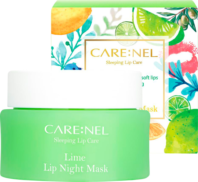 Акція на Зволожуюча нічна маска для губ Carenel Lime Lip Night Mask з ароматом лайма 23 г від Rozetka