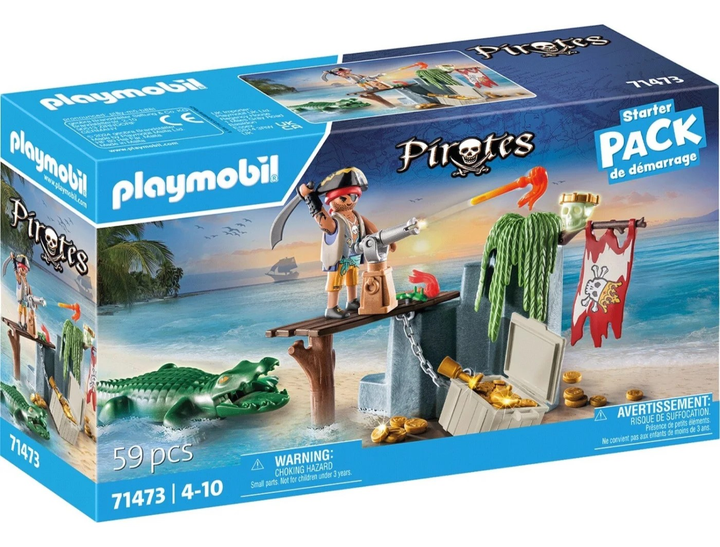 Ігровий набір із фігурками Playmobil Pirates Pirate With Alligator 59 предметів (4008789714732) - зображення 1