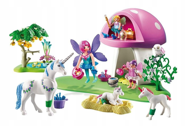 Zestaw do zabawy z figurkami Playmobil Fairies with Toadstool House (4008789060556) - obraz 2