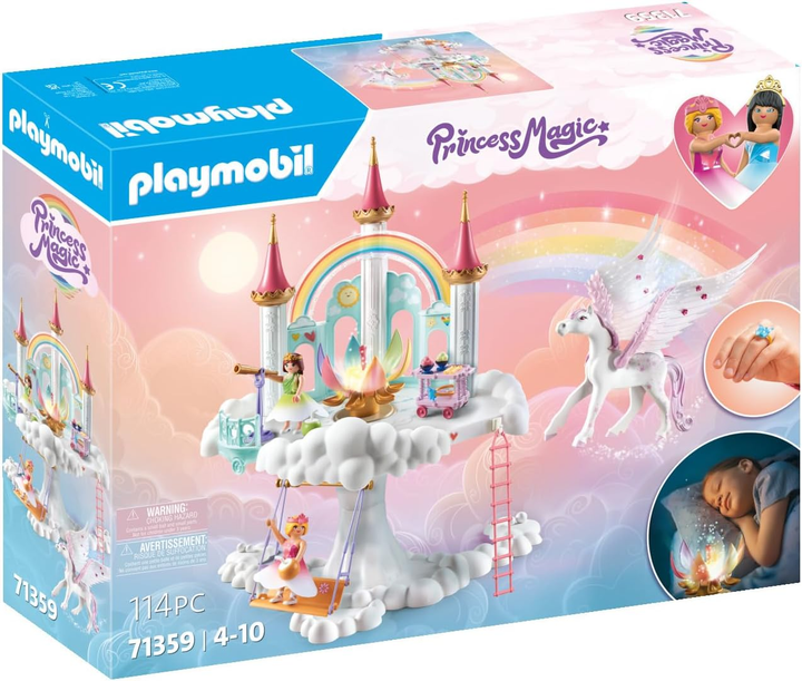 Zestaw do zabawy z figurkami Playmobil Princess Magic Heavenly Rainbow Castle 114 elementow (4008789713599) - obraz 1