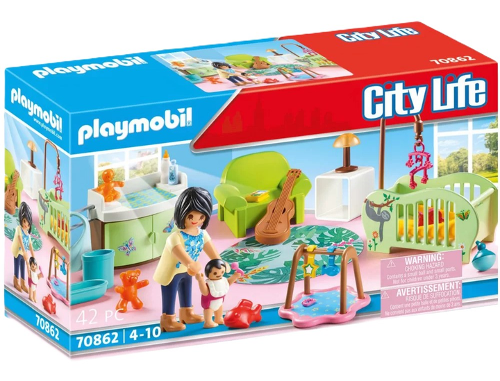 Zestaw do zabawy z figurkami Playmobil City Life Baby Room 42 elementy (4008789708625) - obraz 1