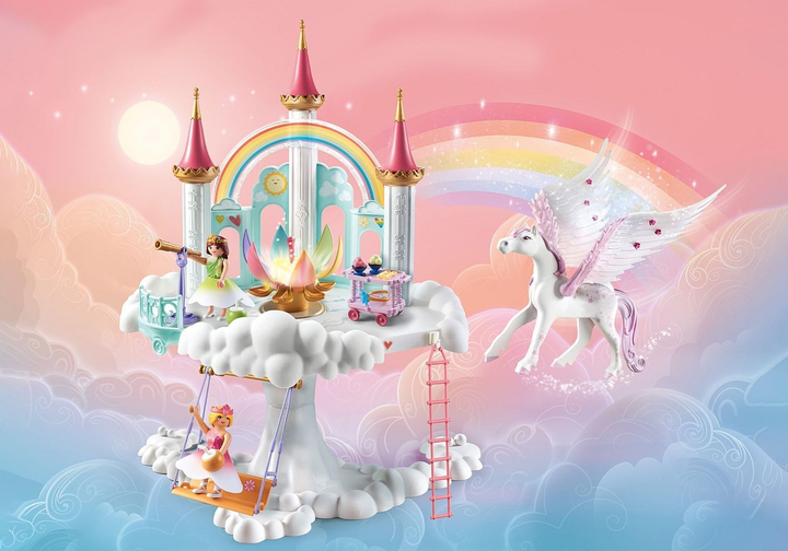 Zestaw do zabawy z figurkami Playmobil Princess Magic Heavenly Rainbow Castle 114 elementow (4008789713599) - obraz 6