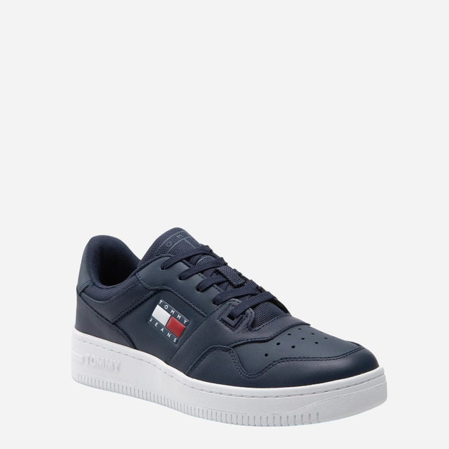 Sneakersy męskie skórzane Tommy Hilfiger EM0EM00955-C87 41 Granatowe (8720641578882) - obraz 2