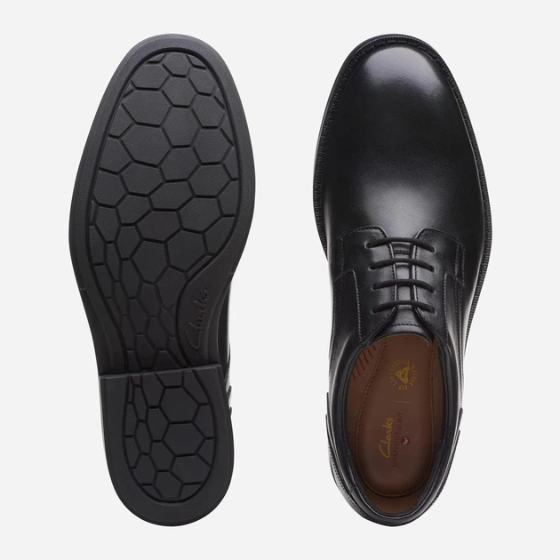 Чоловічі дербі Clarks CLA26168322 46 Чорні (5059680603020) - зображення 7