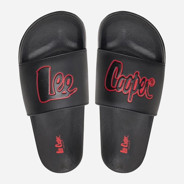 Klapki męskie basenowe Lee Cooper LCW-24-42-2484MB 45 29 cm Czarne z czerwonym (5904292160594) - obraz 5