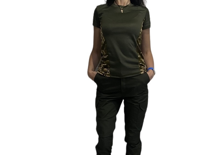 Женская тактическая футболка XXL хаки, олива - изображение 1