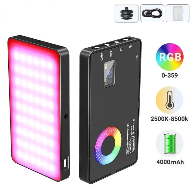 Лампа светодиодная RGB накамерная LED свет Mamen LED-M1se 10W 4000 mA - изображение 6