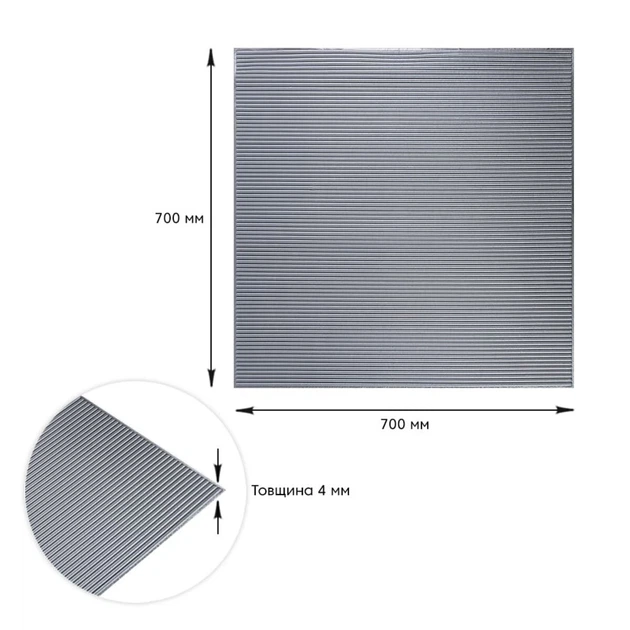 Панель 3D Silver 700 x 700 x 4mm (D) SW-1952 - изображение 3