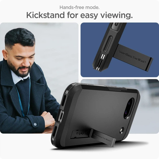 Чехол Spigen Tough Armor для Google Pixel 8a Black (ACS07264) - Фото 8 Чехол Spigen Tough Armor для Google Pixel 8a Black (ACS07264) - изображение 8