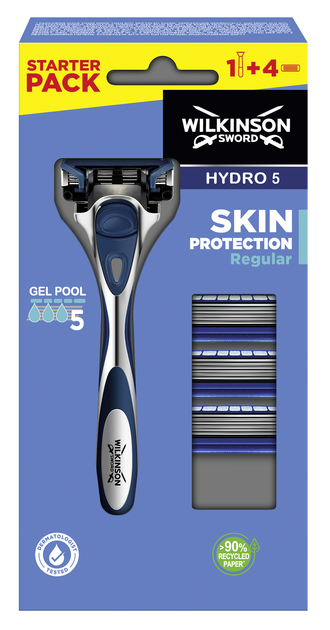 Станок для гоління Wilkinson Sword Hydro 5 Clampack + 4 змінних картриджі (4027800216505) - зображення 1