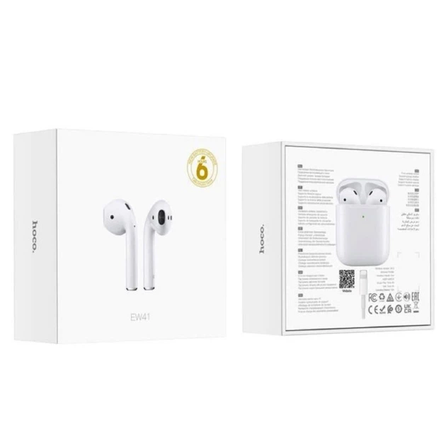 Наушники Hoco EW41 True ws stereo headset/PopUp White - Фото 5 Наушники Hoco EW41 True ws stereo headset/PopUp White - изображение 5