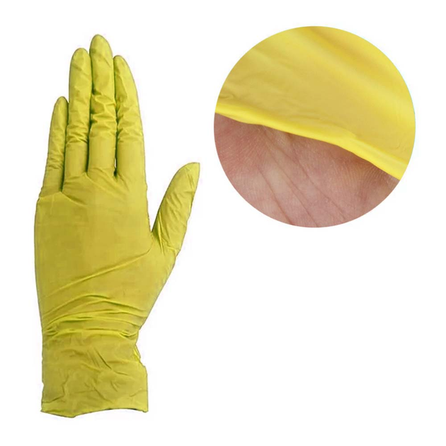 Перчатки нитриловые без талька Medicom SafeTouch Advanced желтые S 100 шт (8718007912418) (0196371) - изображение 1
