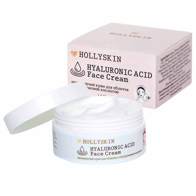 Зволожуючий крем HOLLYSKIN для обличчя з гіалуроновою кислотою Hyaluronic Acid Face Cream (0296063) - зображення 2