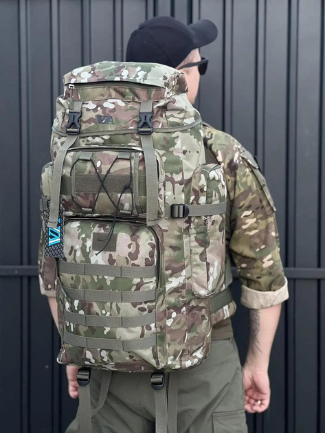 Універсальна військова сумка, армійська сумка містка 70л тактичний рюкзак Мультикам - зображення 2