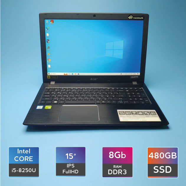 Ноутбук Acer Aspire E5-576G (i5-8250U/RAM 8GB DDR4/SSD 480GB
