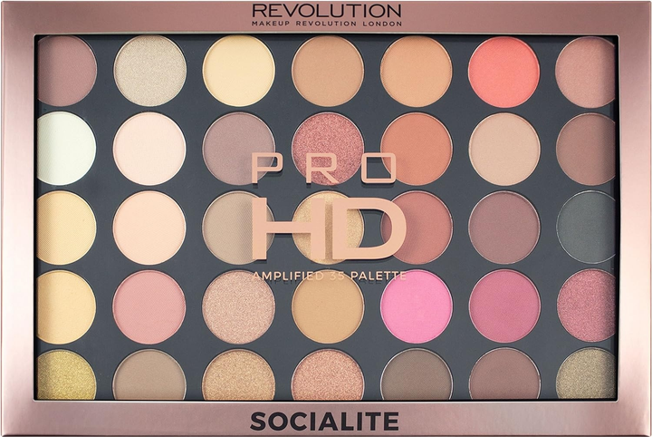 Палетка Makeup Revolution Pro HD Palette Amplified 35 Socialite (5057566009713) - зображення 2