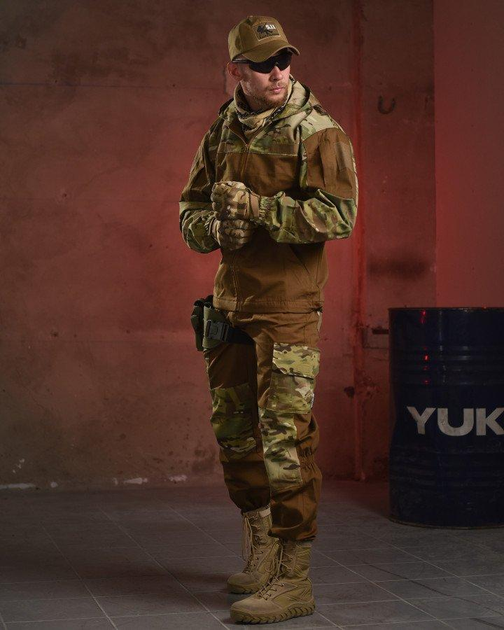 Тактичний військовий польовий костюм гірка Apach ( Кітель + Штани ), Камуфляж: Мультикам, Розмір: L - зображення 1