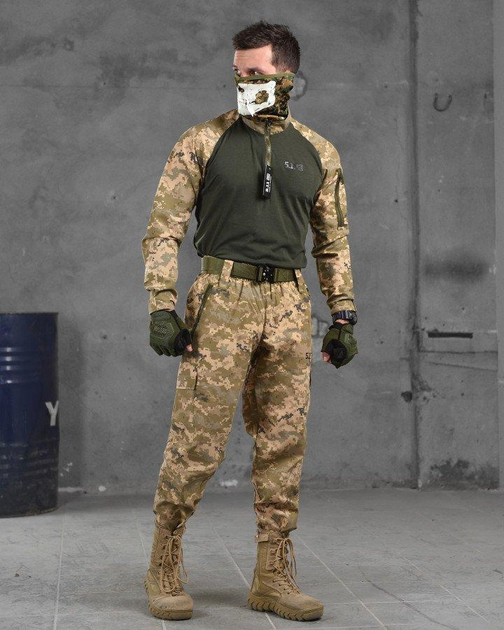 Тактичний військовий польовий костюм Compact ( Убакс + Штани ), Камуфляж: Піксель, Розмір: L - зображення 1