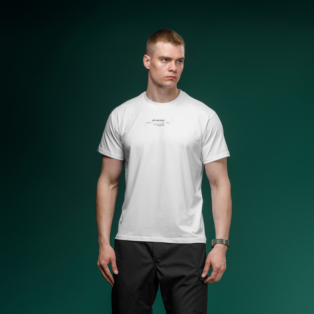 Футболка Basic Military T-Shirt с авторским принтом NAME. Белая. Размер XL - изображение 2