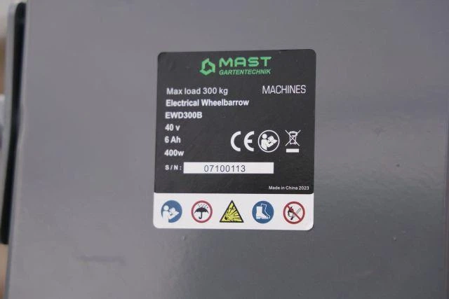Аккумуляторная тачка MAST EWD300B - изображение 10