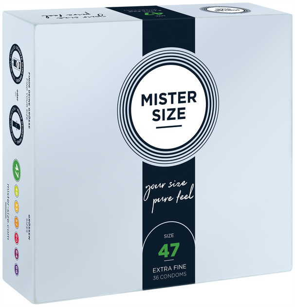 Prezerwatywy Mister Size Condoms dopasowane do rozmiaru 47 mm 36 szt (4260605480034) - obraz 1