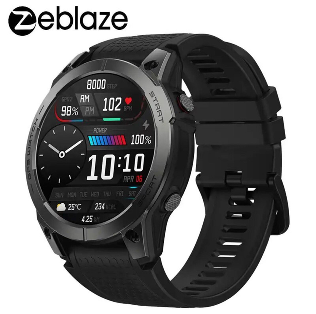 Смарт-годинник Zeblaze Stratos 3 Black, GPS, AMOLED дисплей 1,43, 466x466, 1000 Ніт, Corning Gorilla Glass, Дзвінки - Фото 1 Смарт-годинник Zeblaze Stratos 3 Black, GPS, AMOLED дисплей 1,43, 466x466, 1000 Ніт, Corning Gorilla Glass, Дзвінки - зображення 1
