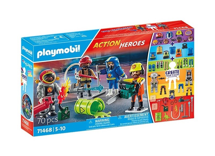 Набір фігурок Playmobil Action Heroes My Figures Пожежна бригада 8 см (4008789714688) - зображення 1