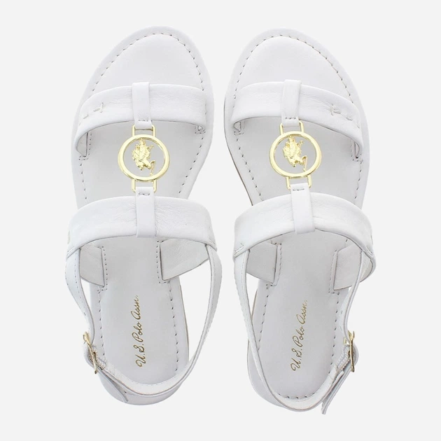 Sandały damskie skórzane U.S. Polo Assn usplinda005w-whi 40 Białe (8055197460993) - obraz 5
