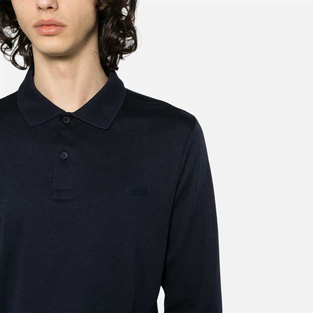 Поло довге чоловіче Calvin Klein ckk10k112750chw L Темно-синє (8720109010114) - зображення 4