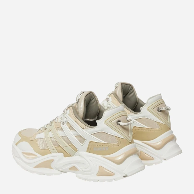 Sneakersy damskie Guess gssflpbellel12white 38 Beżowe (7624926992732) - obraz 4
