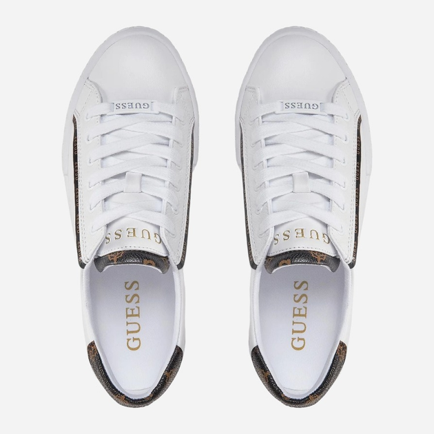 Жіночі кеди низькі Guess gssfljpr6ele12white 39 Білі (7626101697654) - зображення 5