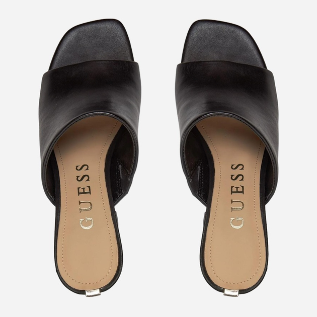 Klapki mule damskie na obcasie Guess gssfljkeilea03black 37 Czarne (7626101684227) - obraz 5
