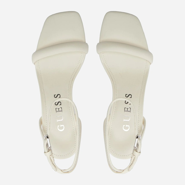 Жіночі босоніжки Guess gssfljgellea03ivory 38 Білі (7626101671890) - зображення 5