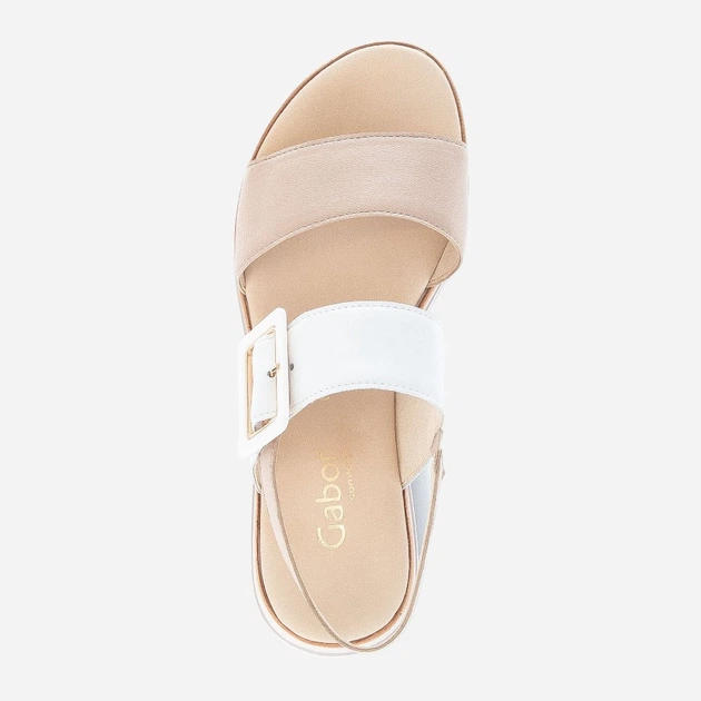 Sandały damskie skórzane na platformie Gabor gab42744-58 37 Mleczne (4066558240080) - obraz 5